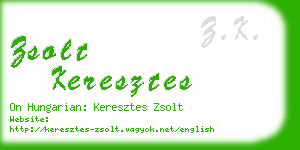 zsolt keresztes business card